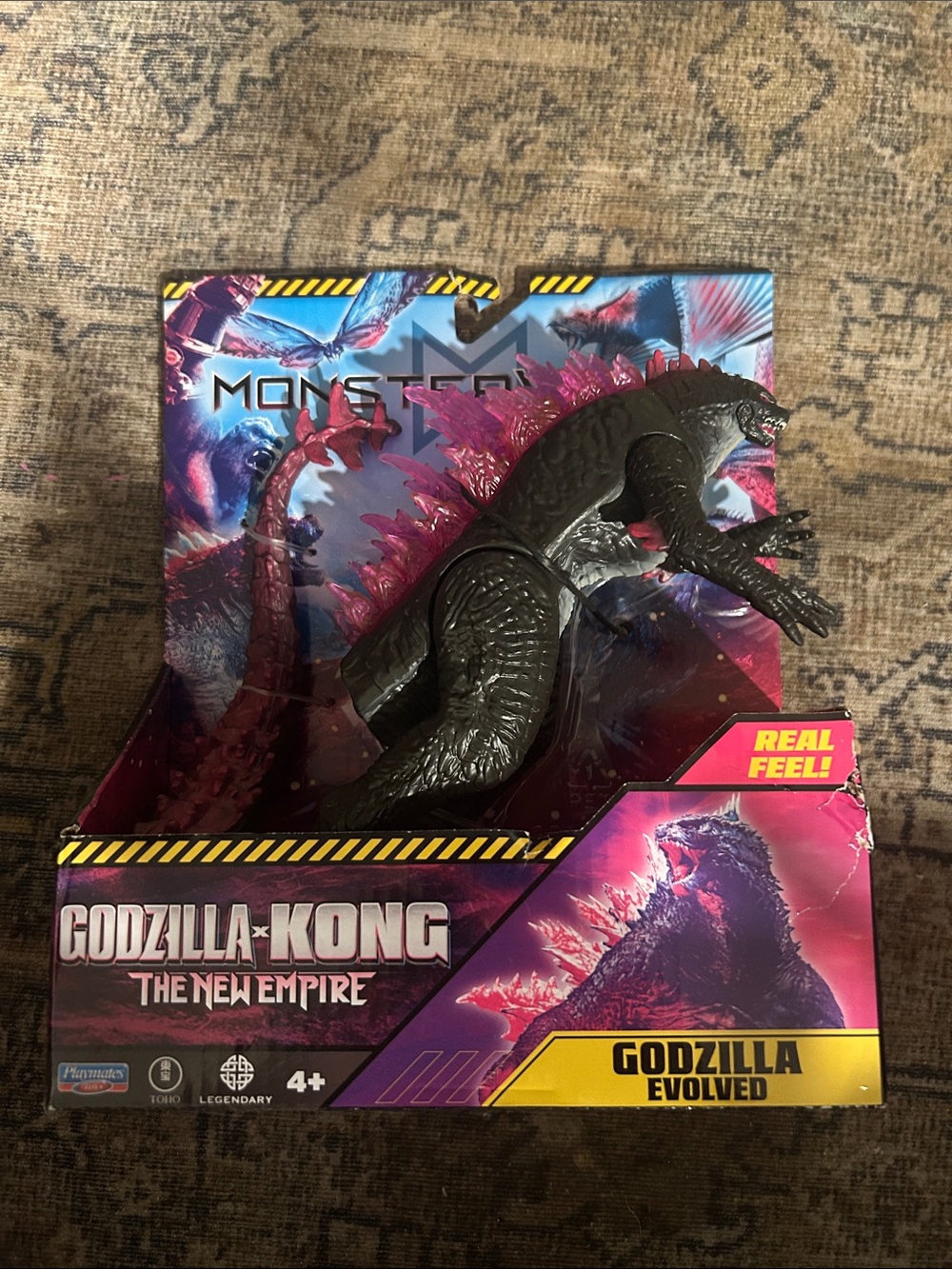 Godzilla Evolved Action Figure - Black with Pink Spines -